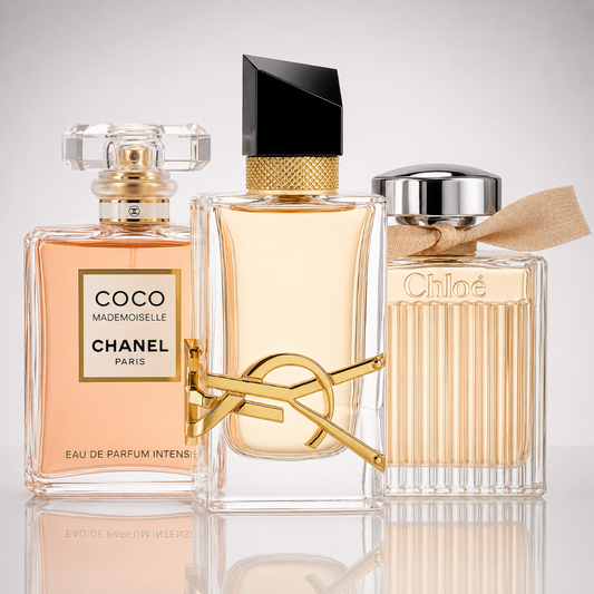 Combo aus 3 Damenparfums – Coco Mademoiselle von Chanel, Libre von Yves Saint Laurent und Chloé Signature